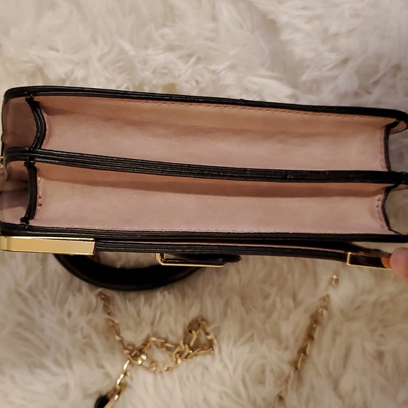 NWOT Small Bag blush / black / gold accents and chain - Picture 9 of 13